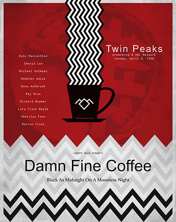 Plakat / Twin Peaks / Damn Fine Coffee