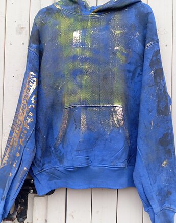 Unikatowa bluza z kapturem Blue Mirage