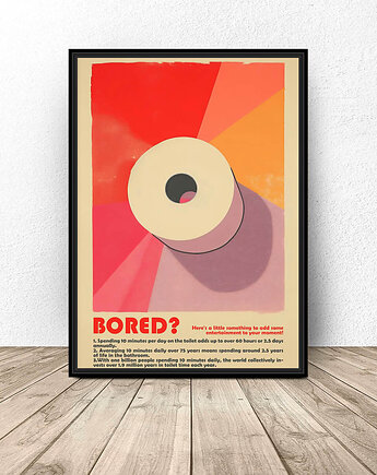 Kolorowy plakat do łazienki "Papier toaletowy"