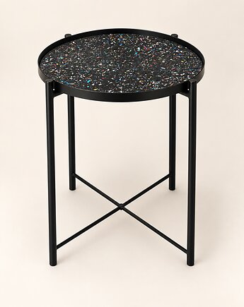 Blat do stolika kawowego IKEA GLADOM Ø45 cm - Lastryko Black + Multicolor