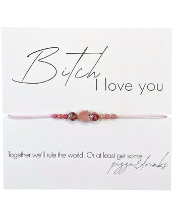 Bi.ch I love you Bransoletka z kamieni naturalnych Sodalit, Rodonit, Rodochrozyt