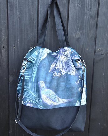 Torba na ramię XXL - print tajemniczy ogród