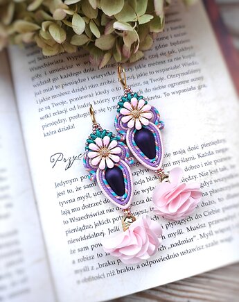 Kolczyki sutasz Wrzosowa Stokrotka, Anna Drzewińska