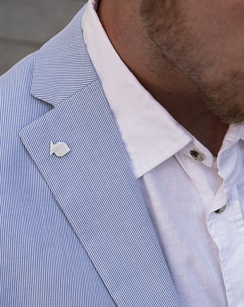 Pin Broszka z Porcelany Origami Rybka Mała