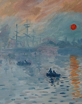 Obraz ręcznie malowany Claude monet impresja wschodzącego słońca