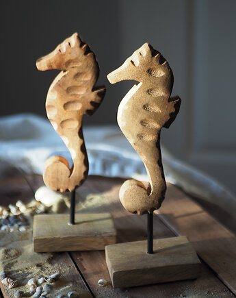 Konik morski- figurka dekoracyjna z drewna 19cm