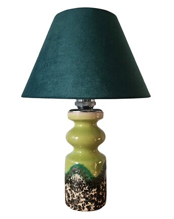 Zielona lampa ceramiczna VEB Haldensleben