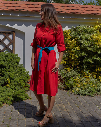Sukienka Alla Red Cupro