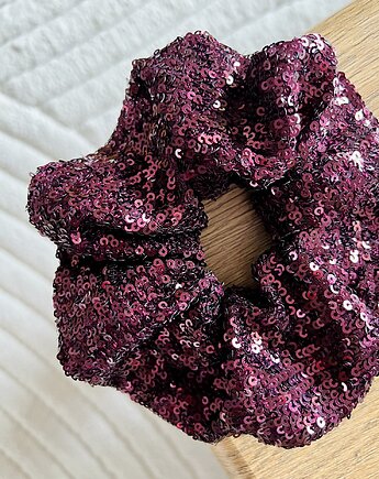 Time to Shine - deep wine / scrunchie zero waste