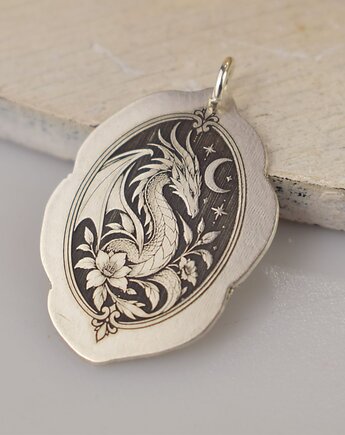 Smok - srebrny medalion