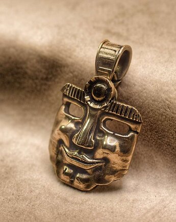 "Słońce przywdziałem" - wisiorek w stylu azteckim, Biżuteria z Myśli Odlana