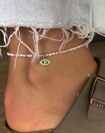 Bransoletka na nogę EYE masa perłowa, Martellie Jewellery