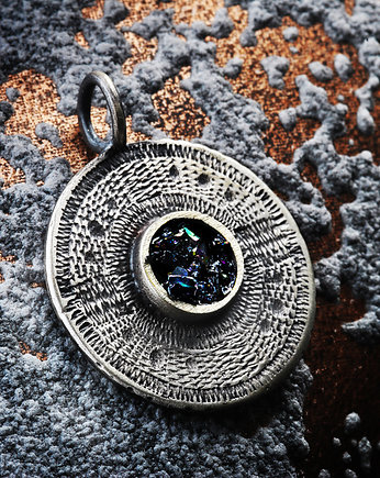 Srebrny wisiorek z minerałem Aztec Sun