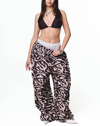 Spodnie baggy zebra wild