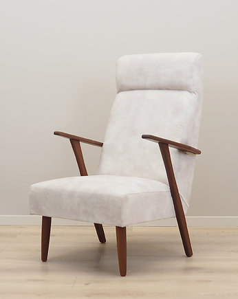 Fotel tekowy, duński design, lata 70, produkcja: Dania