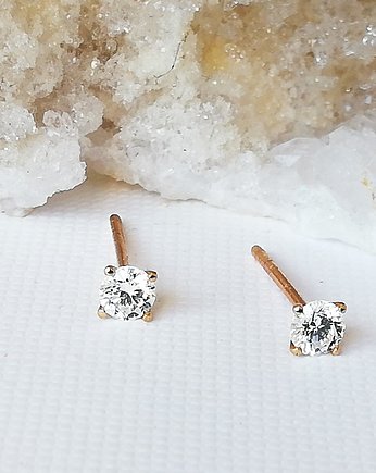 Złote Kolczyki Z Diamentami