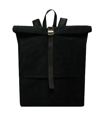 Plecak aksamitny czarny handmade