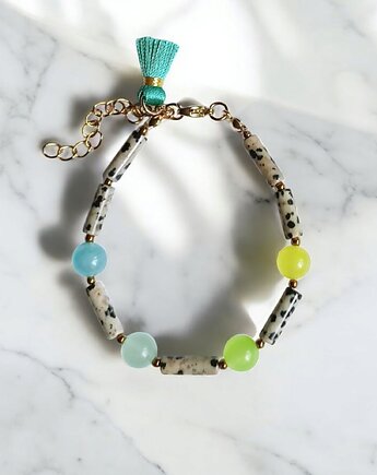 Bransoletka : summer JASPER collection : jaspis i jadeit