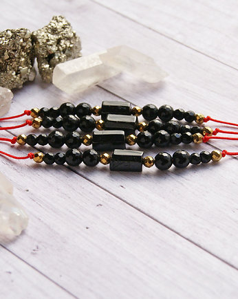 Ochronna bransoletka - turmalin, onyks, kaktusia