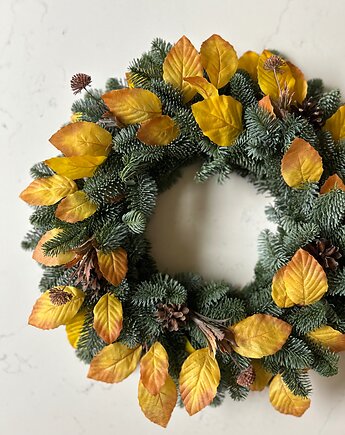 Naturalny wianek NAGROBNY - 45cm, MOM&SISdekorują