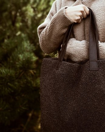 Torba Mr.m boucle brąz/ uszy skóra naturalna