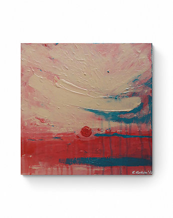 Obraz ręcznie malowany na płótnie 29x29 cm - abstrakcyjny pejzaż