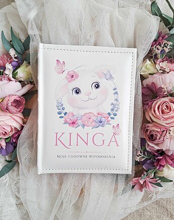ALBUM KRÓLICZEK z metryczką, prezent na chrzest, roczek, święta, LOO LOO DREAM