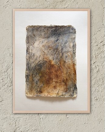 Abstrakcja wabi sabi nr 04, pigmenty ziemne, akryl