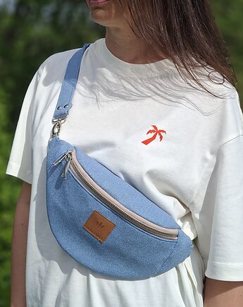 Nerka  damska z 'lnianej' plecionki Niebieska, sabi tatka