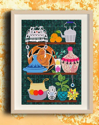 Marokańska kuchnia - plakat art giclee