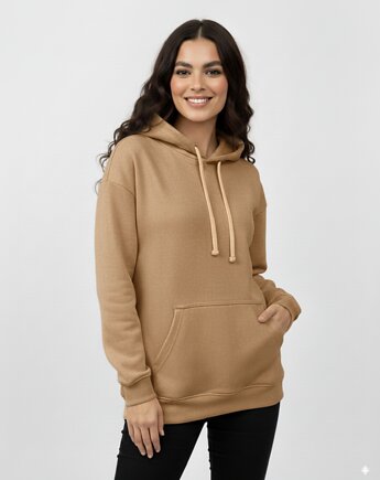 Bluza oversize latte sprana bawełna organiczna