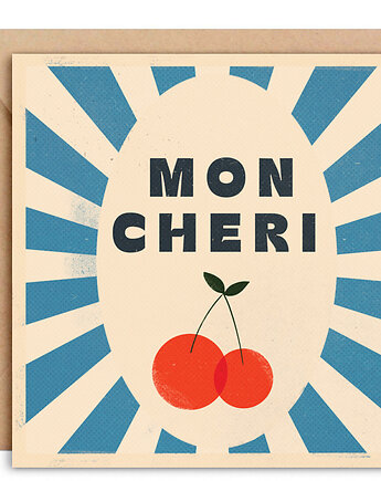 Kartka Mon cheri  + koperta
