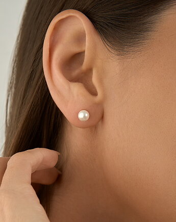 Kolczyki "Pearl Classic" z pereł- srebro 925 pozłacane