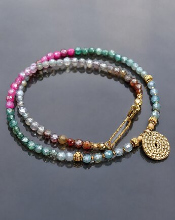Agaty multicolor pastel /choker/ naszyjnik - Szlachetna kolekcja