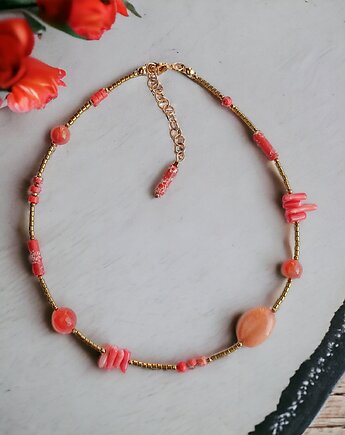 Naszyjnik ORANGE : choker : summer collection : POMARAŃCZOWY NASZYJNIK