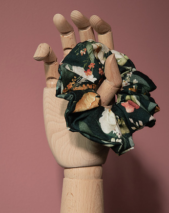 Scrunchie wieczorne kwiaty