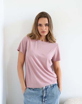 T-shirt Close merino wrzosowy