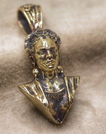 Frida Kahlo - Wisiorek z brązu, Biżuteria z Myśli Odlana