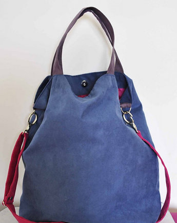 Torba hobo XXL - niebieski, fuksja, wrzos