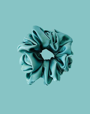 Gumka jedwabna, scrunchie, frotka morska bryza MAXI