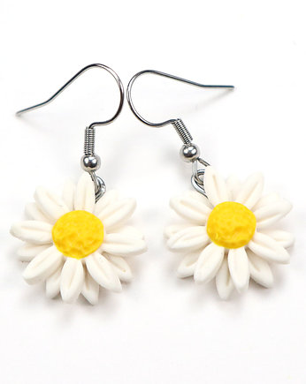 Kolczyki wiosenne stokrotki wiszące, Lemon Lovely