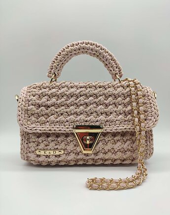 Viki - różowa torebka (złoty glitter), K&D