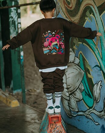 Dres oversize Teddyland czekoladowy