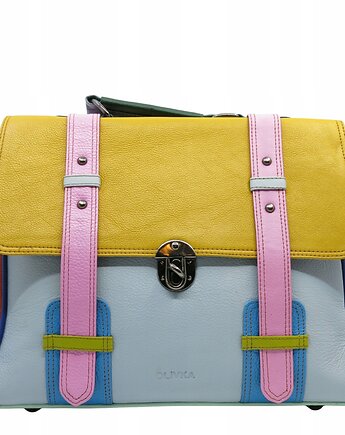 Aktówka skórzana skóra naturalna pojemna wygodna rączka, pasek OLIVKA, Olivka Warsaw