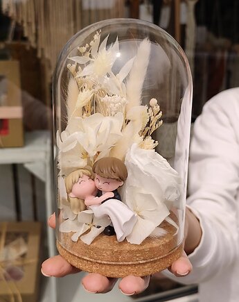 Wieczna róża prezent na ślub rocznicę dla pary młodej rodziców, miaukramy