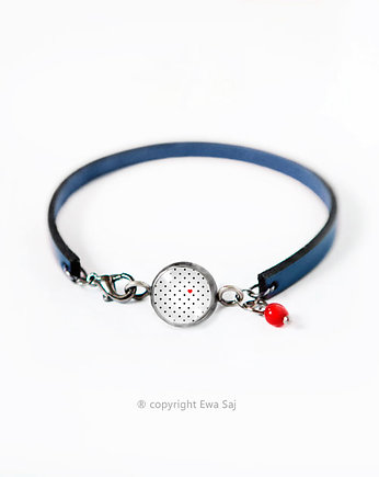 Dots z serduszkiem- bransoletka