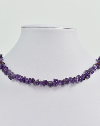Choker  Naszyjnik Ametyst  Kamień naturalny