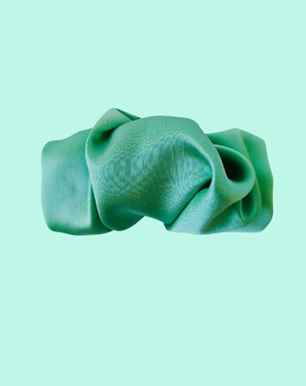Scrunchie spinka klamra jedwabna królowa szmaragdów