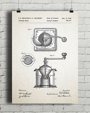Plakat Młynek do kawy - patent