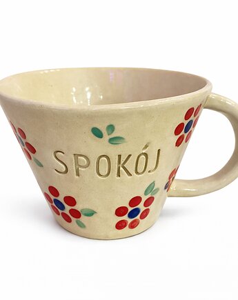 Kubek ceramiczny kwiatki